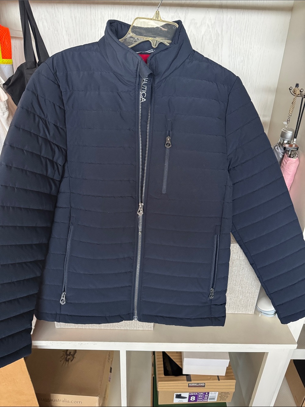 Nautica Men’s Dark Navy Quilted Puffer Jacket